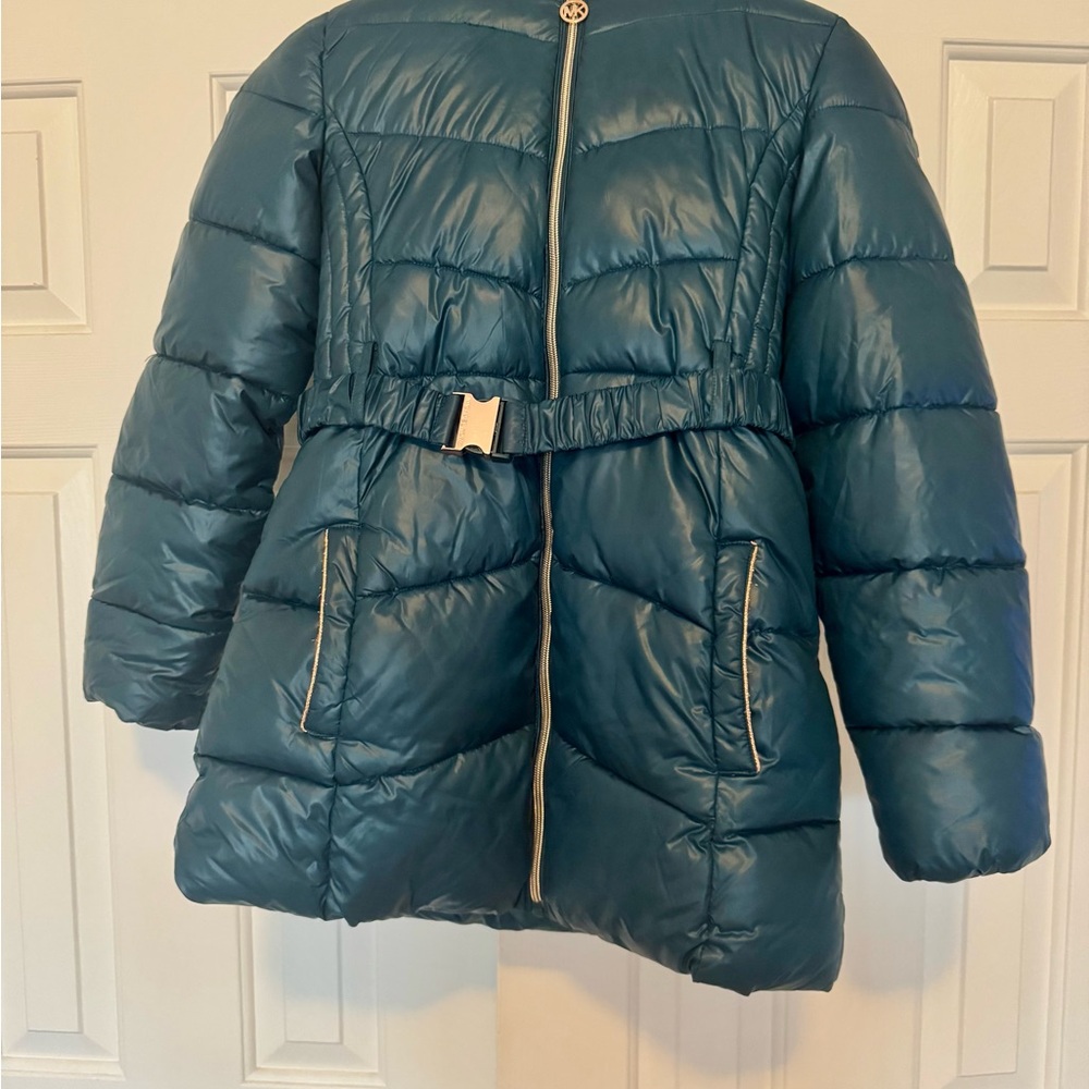 Stylish Michael Kors Kids Puffer Jacket - Deep Green